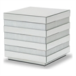 Michael Amini Montreal Mirrored Linear Square End Table