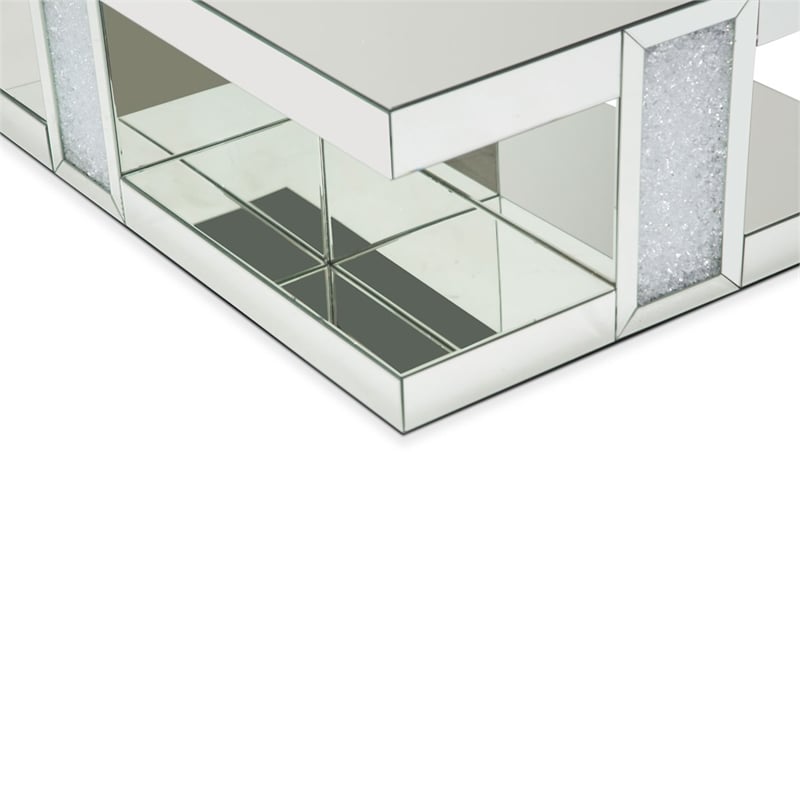 Michael Amini Montreal Rectangular Mirrored Cocktail Table