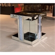 Michael Amini Montreal Mirrored Square End Table