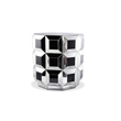 Michael Amini Montreal Round Mirrored Prism End Table
