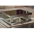 Michael Amini Montreal Mirrored Square Cocktail Table With Crystal Accents