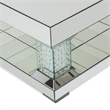 Michael Amini Montreal Mirrored Square Cocktail Table With Crystal Accents