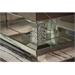 Michael Amini Montreal Mirrored Square Cocktail Table With Crystal Accents