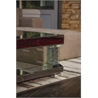 Michael Amini Montreal Mirrored Square Cocktail Table With Crystal Accents
