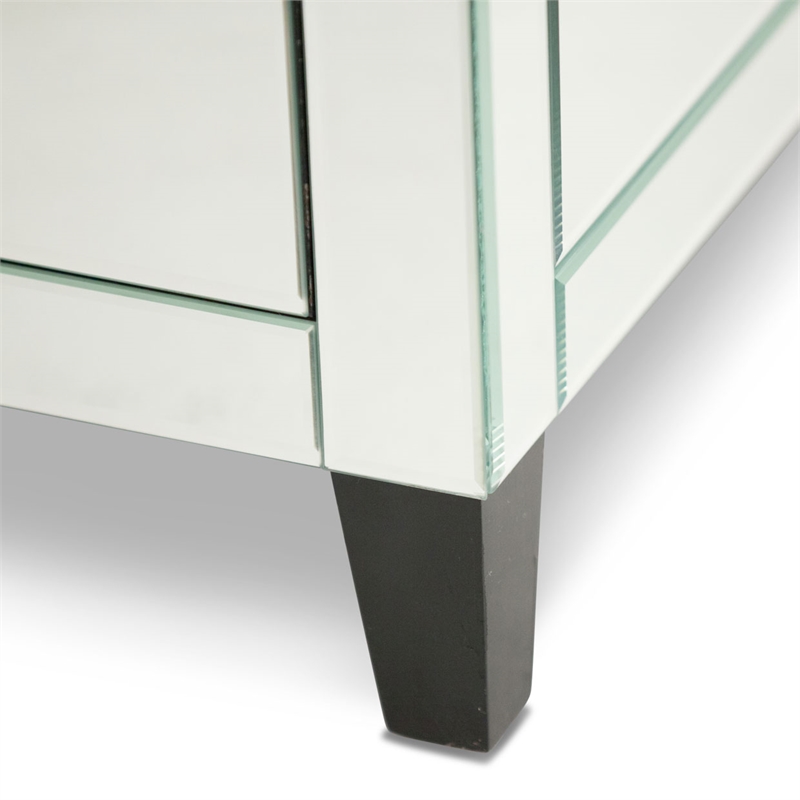 Michael Amini Montreal Mirrored Accent End Table with Drawer