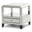 Michael Amini Montreal Mirrored Accent End Table with Drawer