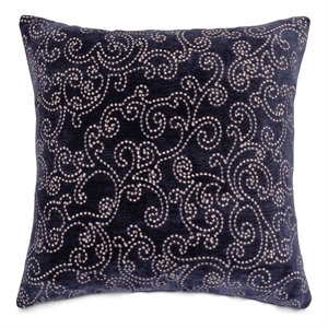 Blue My Mind Darling 19&quot Chenille Square Accent Pillow - Navy in Set of 2