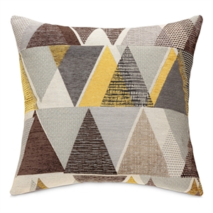 MICHAEL AMINI Knox 20x20&quot Square Chenille Accent Pillow in Gray in Set of 2