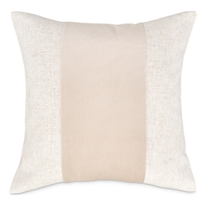 Moonbeam Baldwin 21&quot Velvet Pieced Square Accent Pillow - Cream in Set of 2