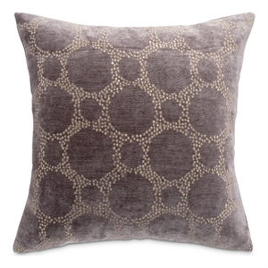 MICHAEL AMINI Moonbeam Heritage 19x19&quot Chenille Accent Pillow Charcoal Set of 2
