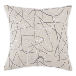 MICHAEL AMINI Exposition 20x20&quot Square Fabric Accent Pillow - Natural Set of 2