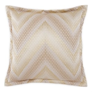 MICHAEL AMINI Infinity 22x22&quot Square Accent Pillow Metallic Gold/Cream Set of 2