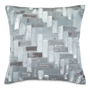MICHAEL AMINI Lexi 21x21&quot Square Fabric Accent Pillow in Mineral Gray Set of 2