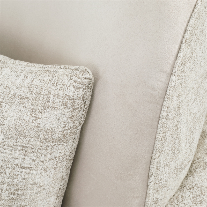 Michael Amini Aurora Faux-Suede Chaise Lounger  - Quarry/Moonlight