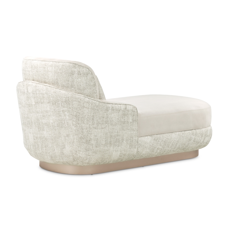 Michael Amini Aurora Faux-Suede Chaise Lounger  - Quarry/Moonlight