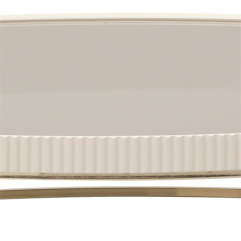 Michael Amini Lisbon Cocktail Table - Silken Matte Cream