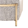 Michael Amini Lisbon Chenille Accent Chair - Opal/Gold