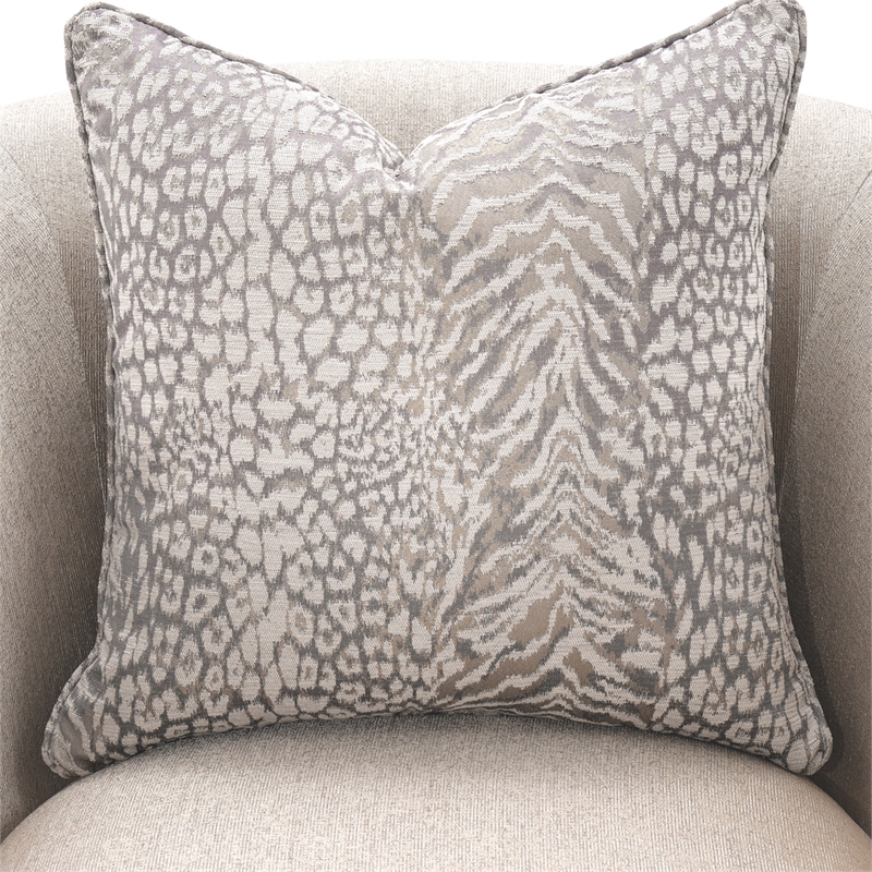 Michael Amini Lisbon Chenille Accent Chair - Opal/Gold