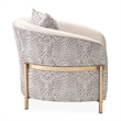 Michael Amini Lisbon Chenille Accent Chair - Opal/Gold