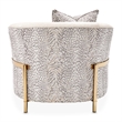 Michael Amini Lisbon Chenille Accent Chair - Opal/Gold