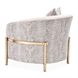 Michael Amini Lisbon Chenille Accent Chair - Opal/Gold