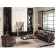 MICHAEL AMINI Lisbon Engineered Wood Cocktail Table in Silken Matte Black