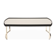 MICHAEL AMINI Lisbon Engineered Wood Cocktail Table in Silken Matte Black