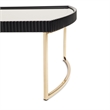 MICHAEL AMINI Lisbon Engineered Wood Cocktail Table in Silken Matte Black