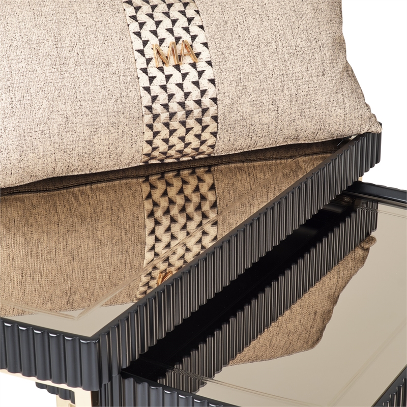 Michael Amini Lisbon Nesting Tables - Set of 3 - Silken Matte Black