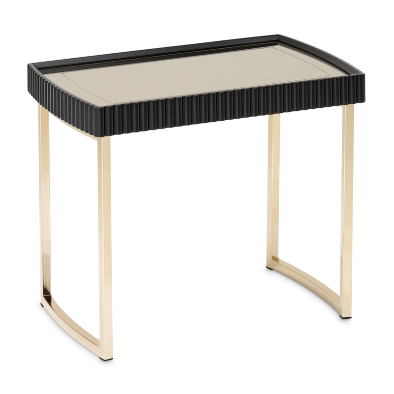 Michael Amini Lisbon Nesting Tables - Set of 3 - Silken Matte Black