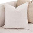 MICHAEL AMINI Ariana Upholstered Velvet Sofa in Beige and Gold