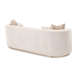 MICHAEL AMINI Ariana Upholstered Velvet Sofa in Beige and Gold