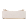 MICHAEL AMINI Ariana Upholstered Velvet Sofa in Beige and Gold
