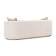 MICHAEL AMINI Ariana Upholstered Velvet Sofa in Beige and Gold