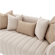 Ariana Velvet Loveseat in Beige and Gold