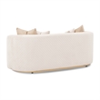 Ariana Velvet Loveseat in Beige and Gold