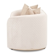 Ariana Velvet Loveseat in Beige and Gold