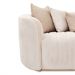 Ariana Velvet Loveseat in Beige and Gold