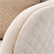 Michael Amini Ariana Velvet Accent Chair - Beige/Gold