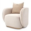 Michael Amini Ariana Velvet Accent Chair - Beige/Gold