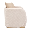 Michael Amini Ariana Velvet Accent Chair - Beige/Gold