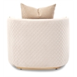 Michael Amini Ariana Velvet Accent Chair - Beige/Gold