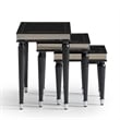 Michael Amini La Francaise Nesting Tables - Set of 3 - Black Ice