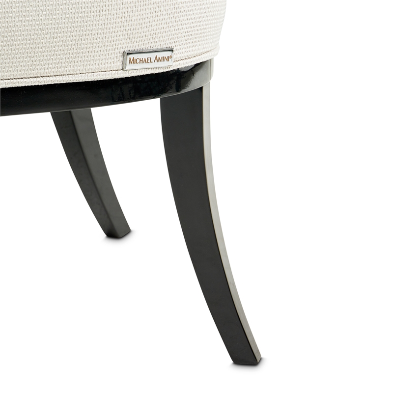 Michael Amini La Francaise Chenille Accent Chair - Cafe au Lait/Black