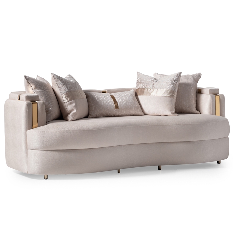 Michael Amini Carmela Sofa - Almond/Gold