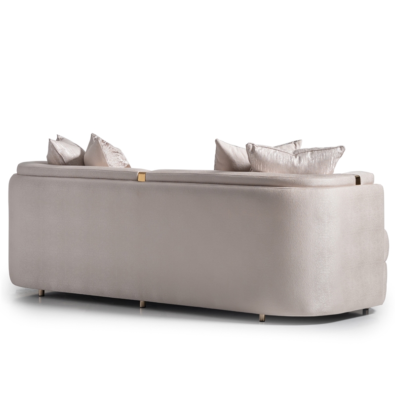 Michael Amini Carmela Sofa - Almond/Gold