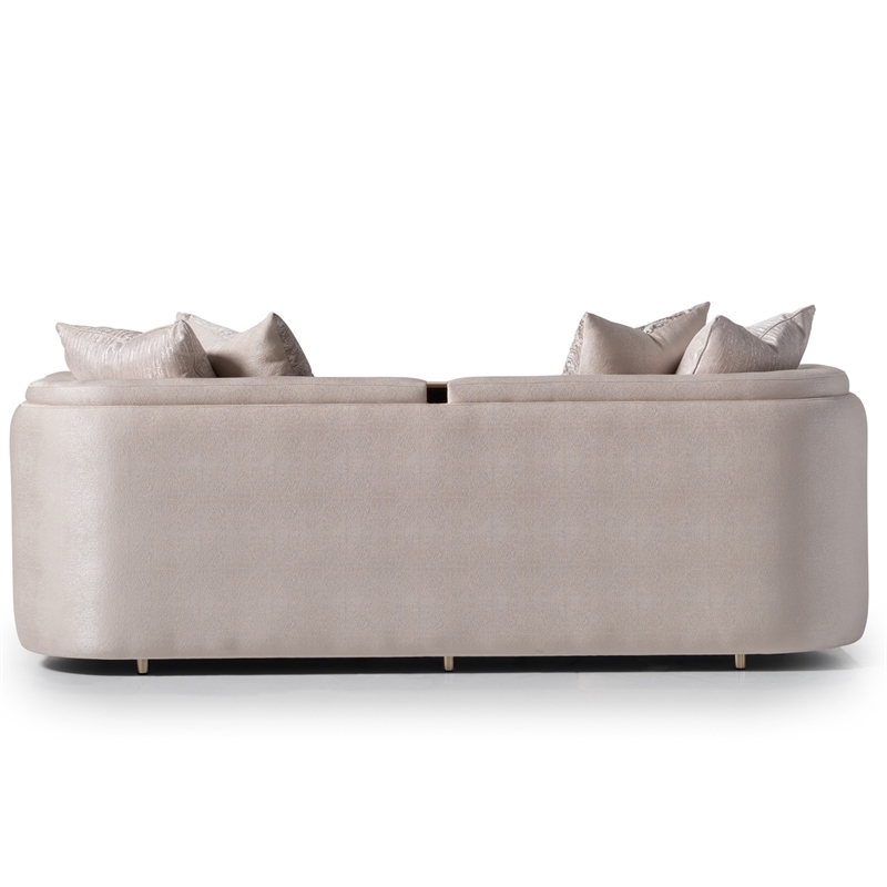 Michael Amini Carmela Sofa - Almond/Gold