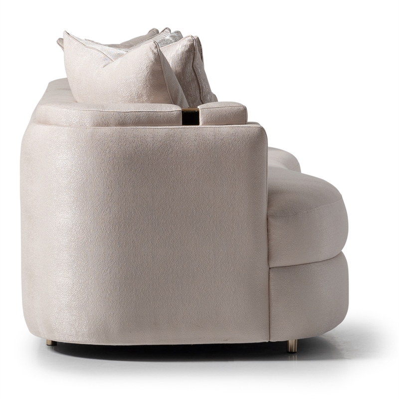 Michael Amini Carmela Mansion Sofa - Almond/Gold