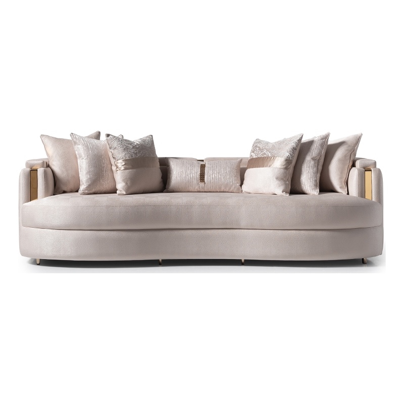 Michael Amini Carmela Mansion Sofa - Almond/Gold
