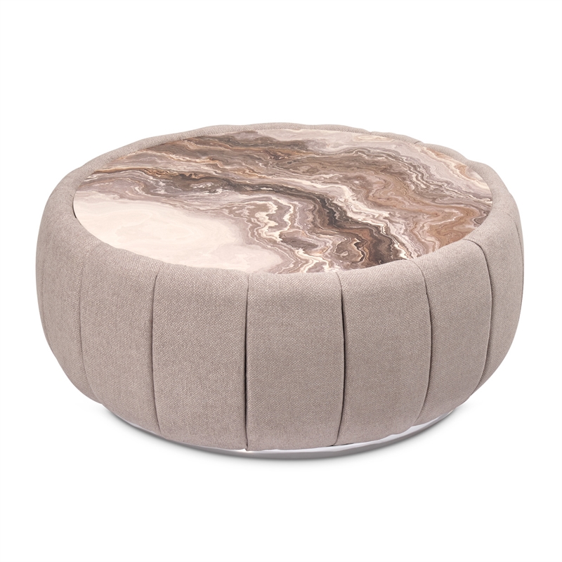 Michael Amini Lucca Cocktail Table - Tan Nougat